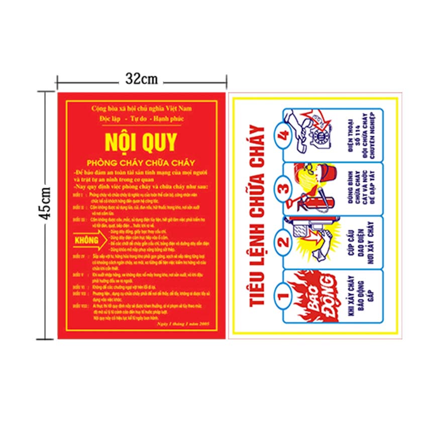 Mẫu tiêu lệnh PCCC chuẩn – Nội dung & cách treo đúng | PCCC THT