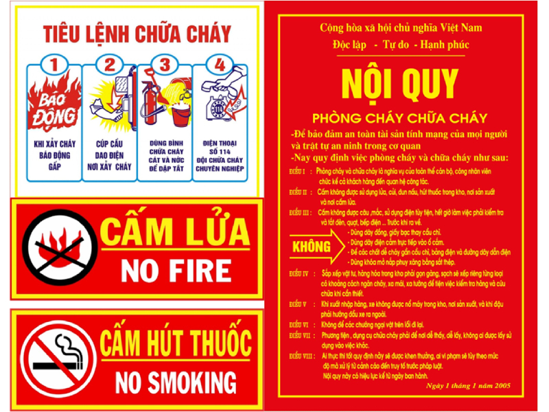 Mẫu tiêu lệnh PCCC chuẩn – Nội dung & cách treo đúng | PCCC THT