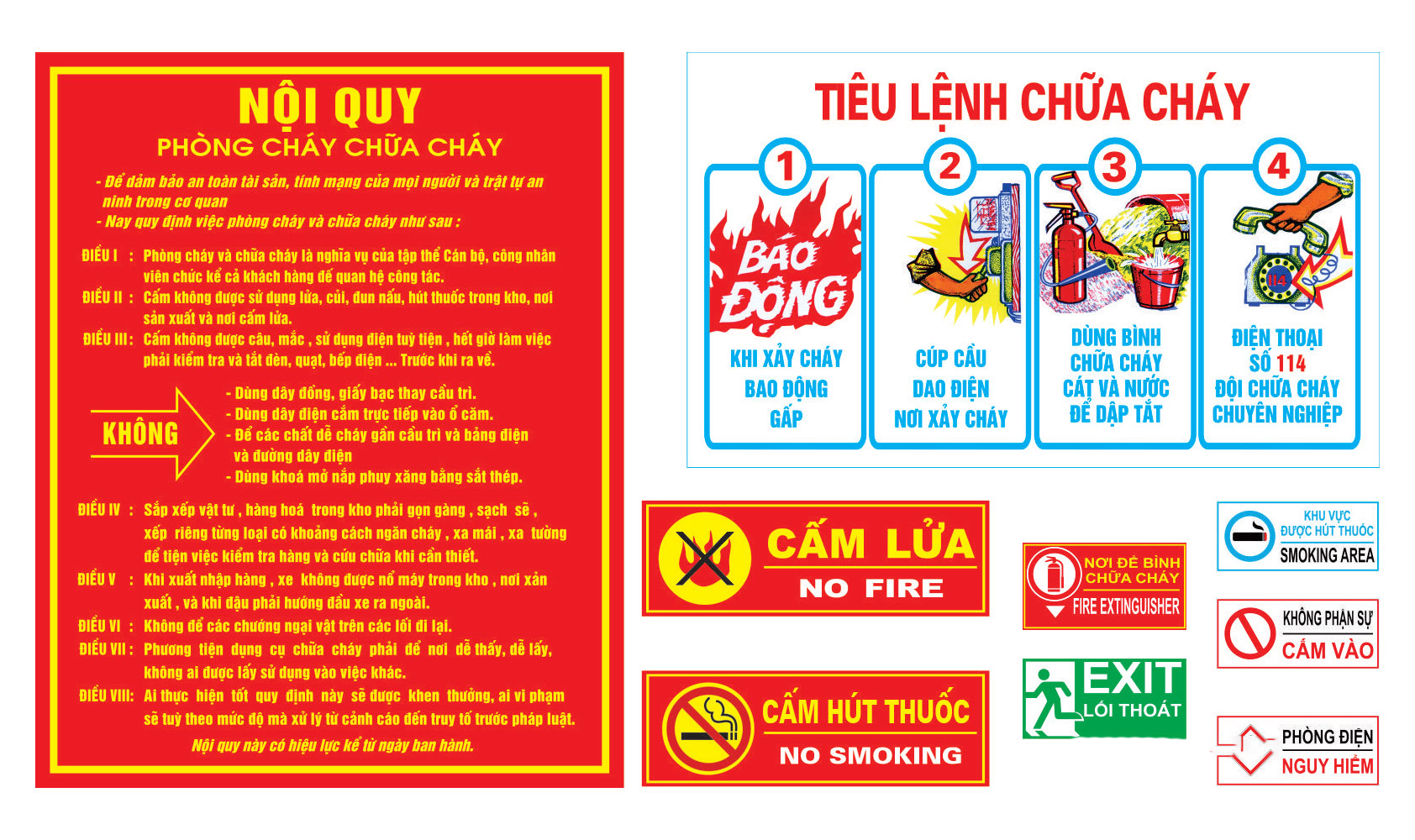 Mẫu tiêu lệnh PCCC chuẩn – Nội dung & cách treo đúng | PCCC THT