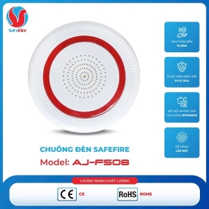 Chuông đèn báo cháy không dây SafeFire AJ-FS08
