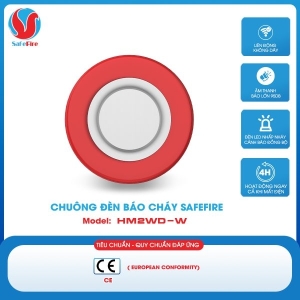 Chuông đèn báo cháy SafeFire HM2WD-W