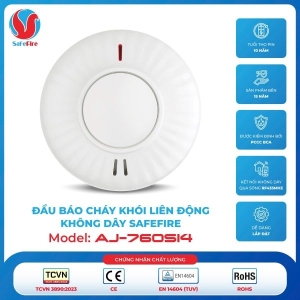 Đầu báo cháy khói liên động không dây SafeFire AJ-760SI4