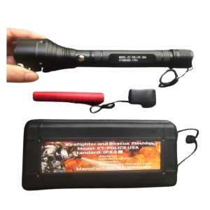 Đèn Pin PCCC Model KT-POLICE USA IPX4 , Ánh Sáng Vàng